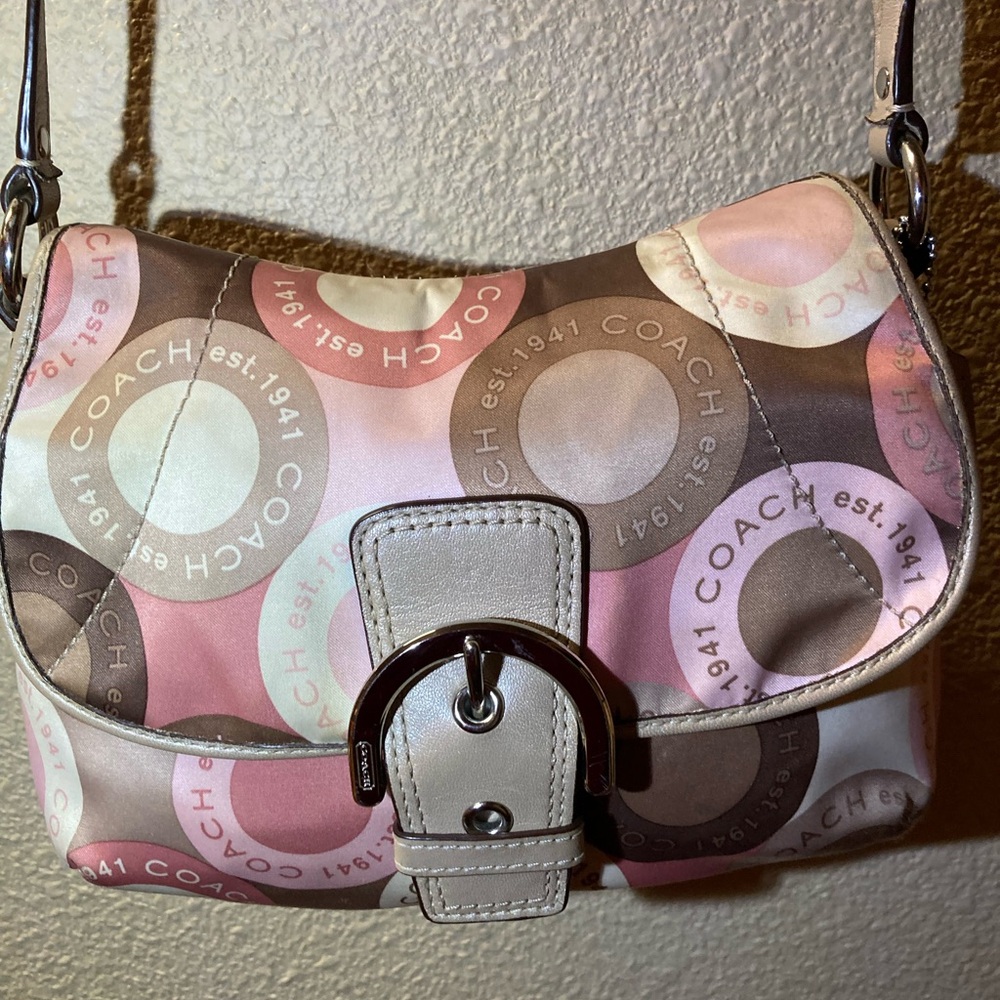 Coach Multicolor Circle Pattern Crossbody Bag